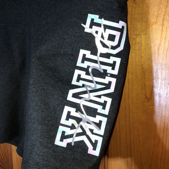 Pink Victoria’s Secret shorts gray spandex stretchy shorts small causal shorts​ - Picture 2 of 5